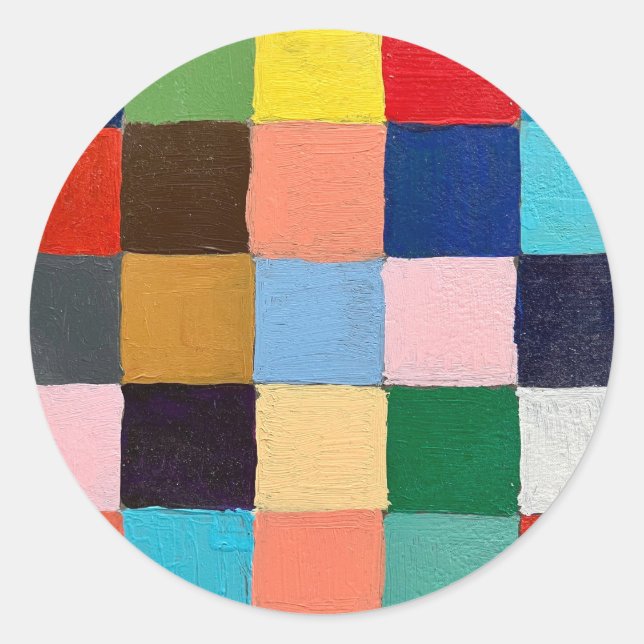 Adesivos e Selos em Design de Quadrados Divertidos (Frente)