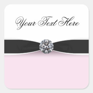 Adesivos Elegantes Rosa e Preto