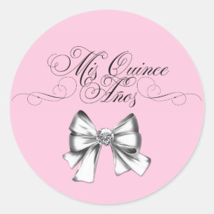 Adesivos Elegantes Rosa Quinceanera