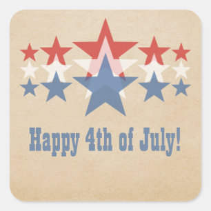 Adesivos em cascata de estrelas vermelhas, brancas