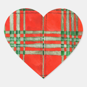 Adesivos em forma de coração no TARTAN VERMELHO SC