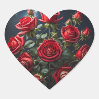 Adesivos Em Formato De Coração Com Rosas