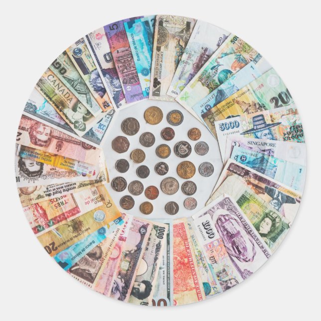 Adesivos em moeda estrangeira (Frente)
