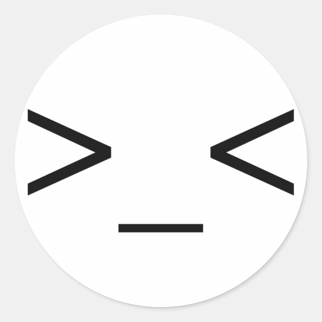 >_< Adesivos Emoticon Zangados (Frente)