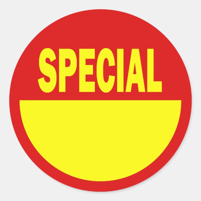 Adesivos especiais de vendas a retalho (Frente)