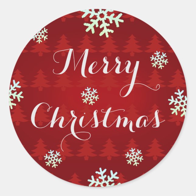 Adesivos Feliz Natal Floco de Neve (Frente)