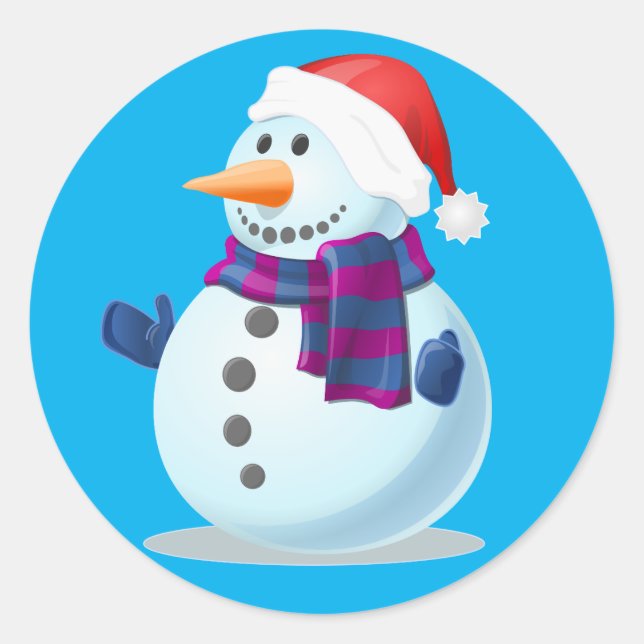 adesivos felizes do boneco de neve (Frente)