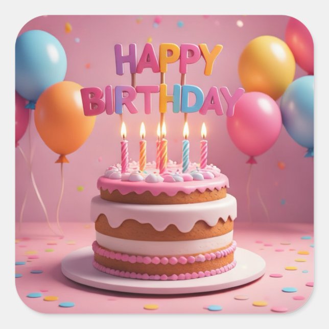 Adesivos (Festa de Aniversário) (Frente)