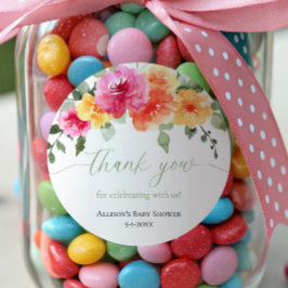 Adesivos florais de peônias rosa laranja brilhante