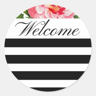 Adesivos Florais e Stripes   Presentes de boas-vin