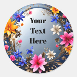 Adesivos Florais Personalizáveis Festa/Casamentos