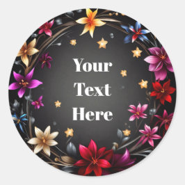 Adesivos Florais Personalizáveis para Festa/Casame