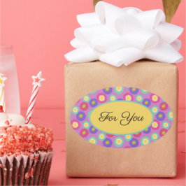Adesivos Florais Retro Vibrantes Personalizáveis