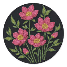 Adesivos Flores Cosmos Arte Nativa em Contas Metis