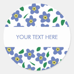 Adesivos Forget Me Not, Etiquetas Redondas