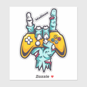 Adesivos Gamer Zombie personalizados