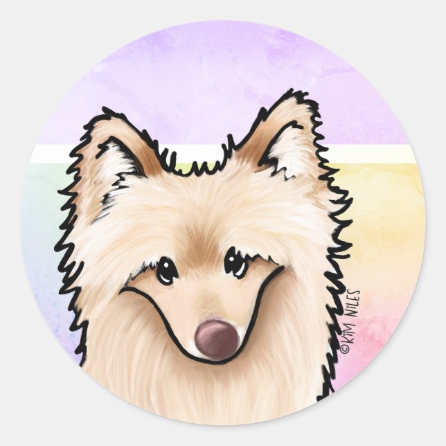 Adesivos gigantes de cães da Pomerânia (Frente)