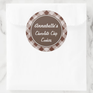Adesivos Gingham Kitchen Chocolate