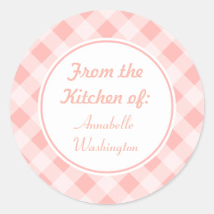 Adesivos Gingham Kitchen Rosa
