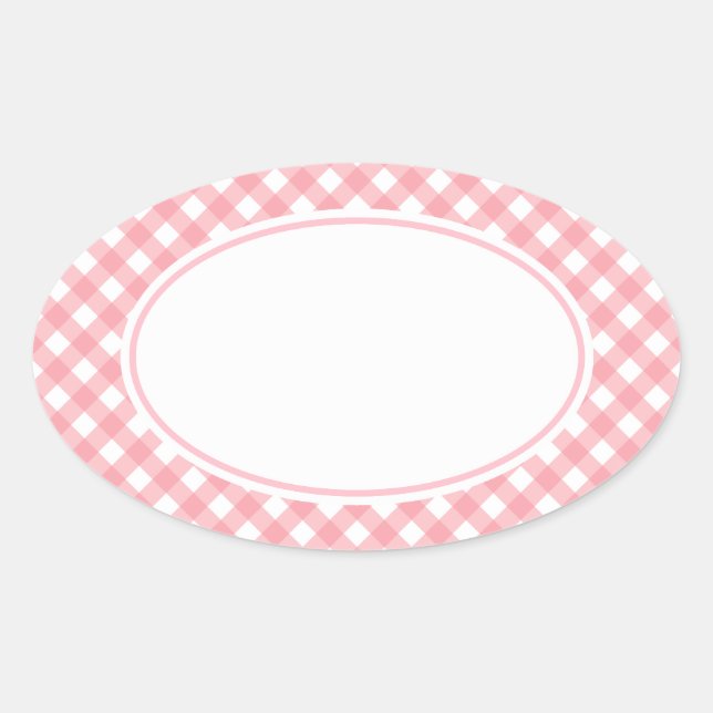 Adesivos Gingham Rosa (Frente)