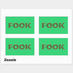 Adesivos grandes retângulo verde Fook 4