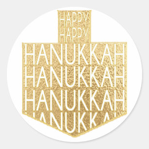 Adesivos Hanukkah (1 1/2" ou 3")"Hanukkah Dreidel"