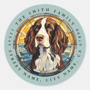 Adesivos Inglês Springer Spaniel Round
