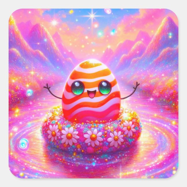 Adesivos Kawaii da Páscoa (Frente)