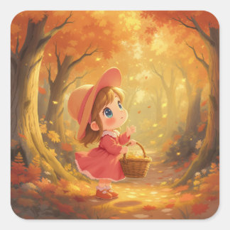 Adesivos Kawaii de Outono