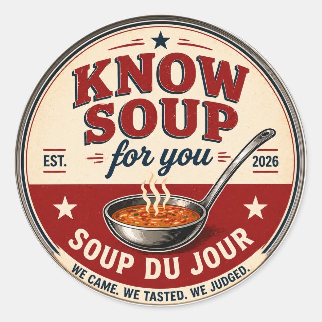 Adesivos "Know Soup for You" (Frente)