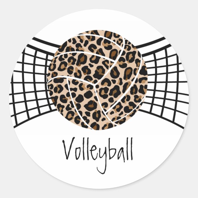 Adesivos Leopardo de Voleibol (Frente)