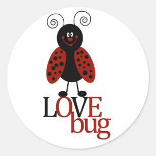 Adesivos "LOVE BUG" da Joaninha Vermelha e Preta F
