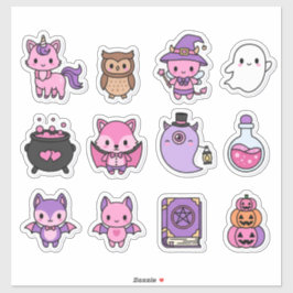 Adesivos Mágicos de Criaturas Assustadoras Rosa e