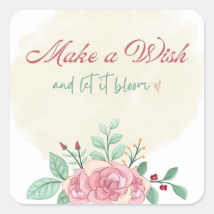 Adesivos Make a Wish Conjunto Floral Fofo