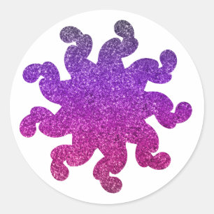 Adesivos Mandala Brilhantes Roxo e Rosa