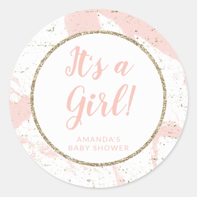 Adesivos Mármore Rosa e Dourado (Frente)