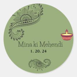 Adesivos mehendi personalizáveis