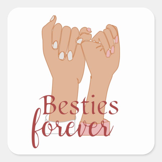 Adesivos Melhores Amigas Para Sempre (Frente)