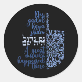 Adesivos Milagrosos de Dreidel Moderno de Hanukkah
