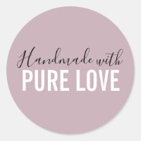 Adesivos modernos feitos à mão com amor puro