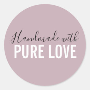 Adesivos modernos feitos à mão com amor puro