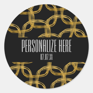 Adesivos Modernos Glamurosos de Círculo Rabiscado 