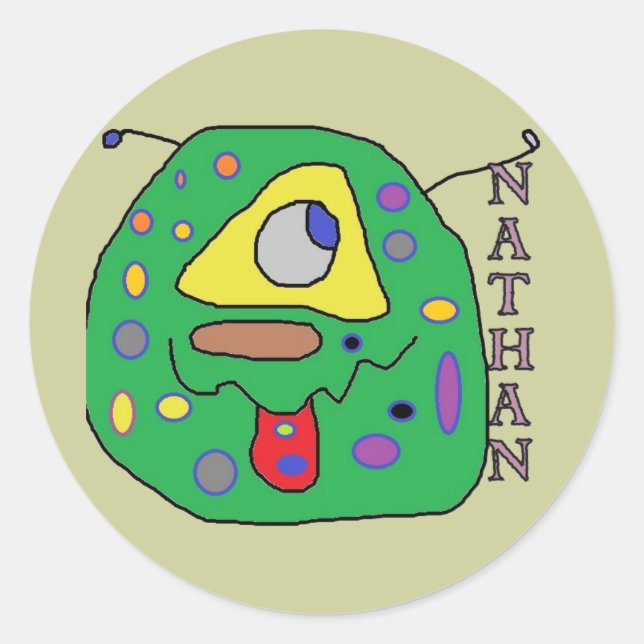 adesivos monstro do nathan (Frente)