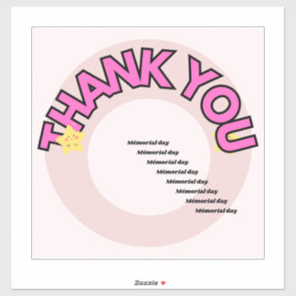 Adesivos obrigado pelo dia da memória