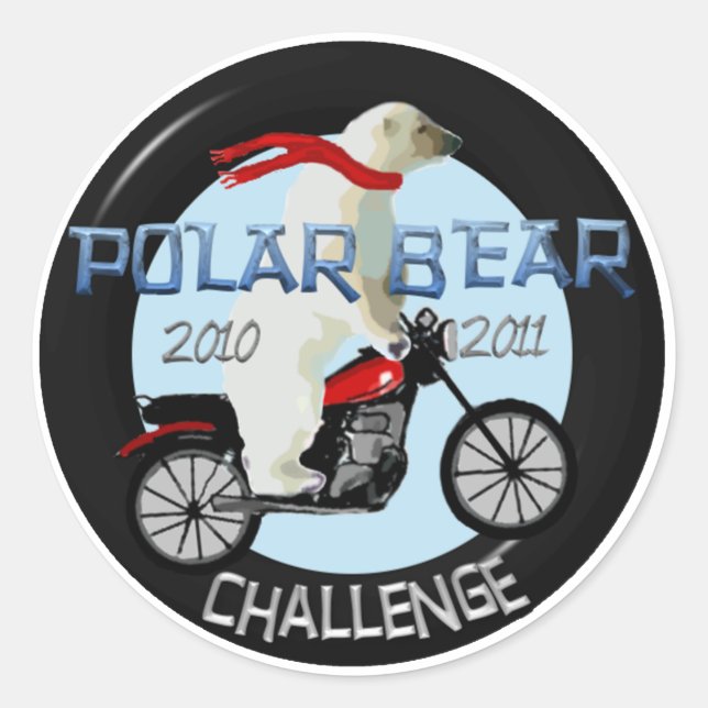 Adesivos Oficiais de Desafio do Urso Polar (Frente)
