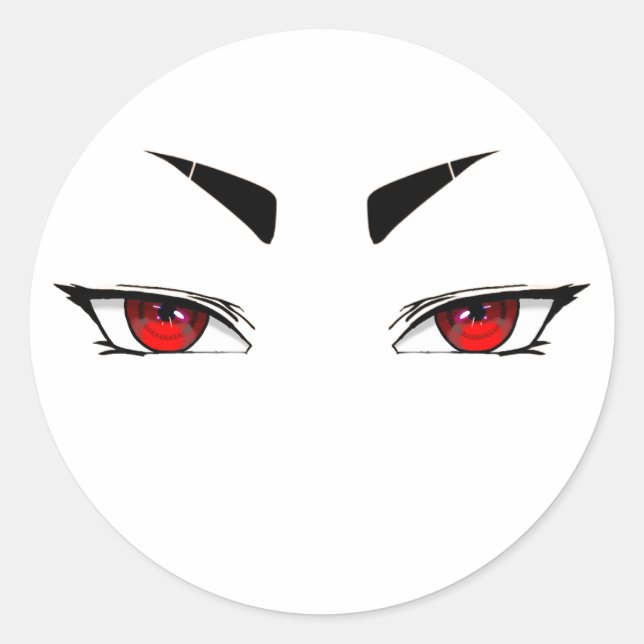 Adesivos olhos vermelhos afiados (Frente)