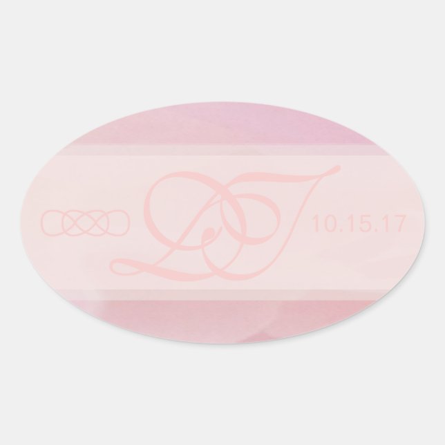 Adesivos Orquídeo de Envelope Oval Blush (Frente)