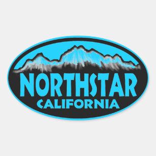 Adesivos ovais azuis da Northstar California