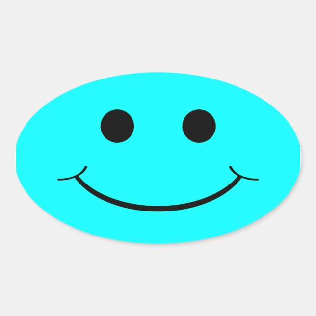 Adesivos Oval Azul Claro (Frente)