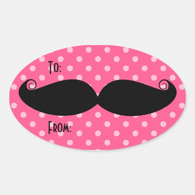 Adesivos Oval de bigode (Frente)